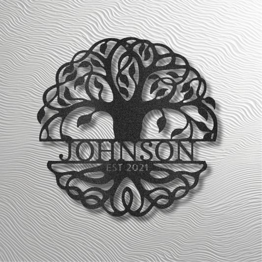 Elegant Tree of Life Wall Sign – Personalized Metal Art | Perfect Gift Idea