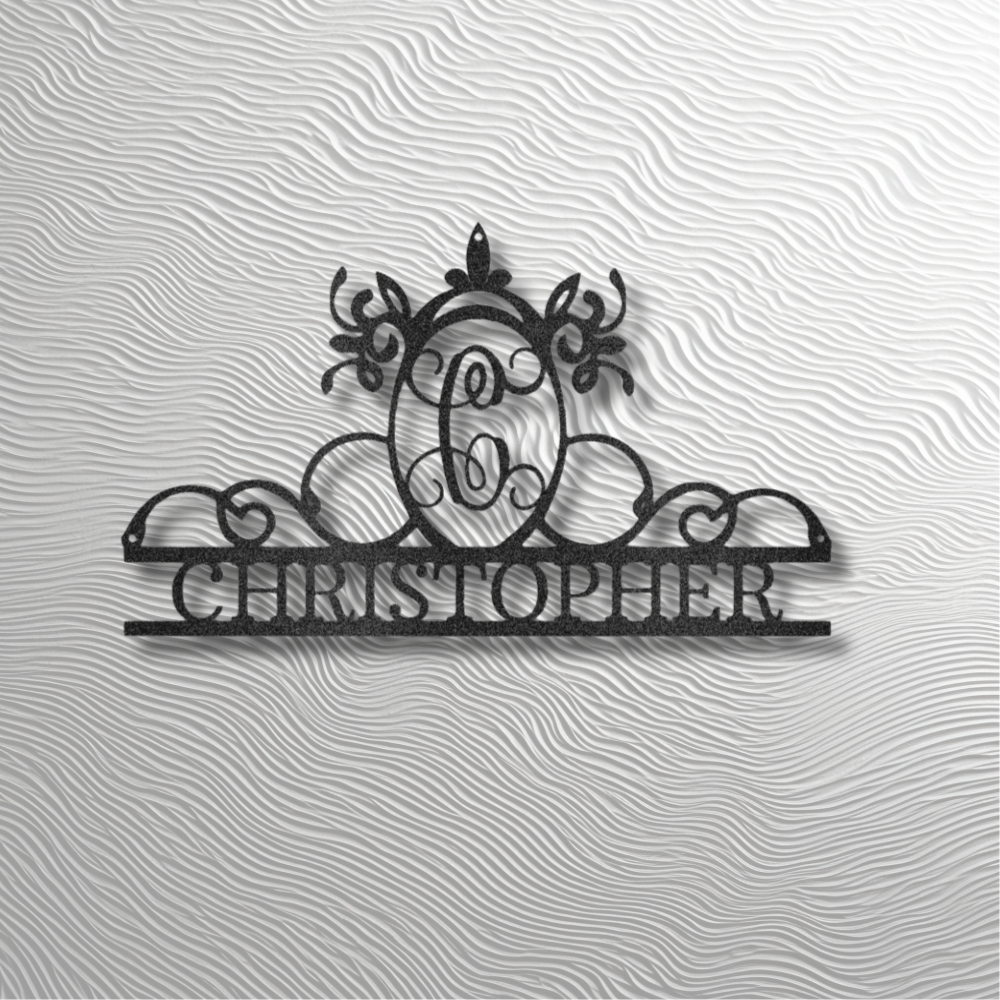 INITIAL NAME MONOGRAM | STEEL SIGN | GIFT FOR HOME | METAL WALL ART | CUSTOM GIFT | SHIPS FAST FROM THE USA