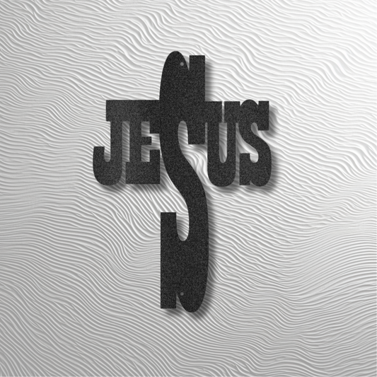 Jesus Cross Wall Decor – Christian Metal Art for Home or Gifts