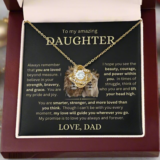 Dad to Daughter Gift | Eternal Love Knot Necklace