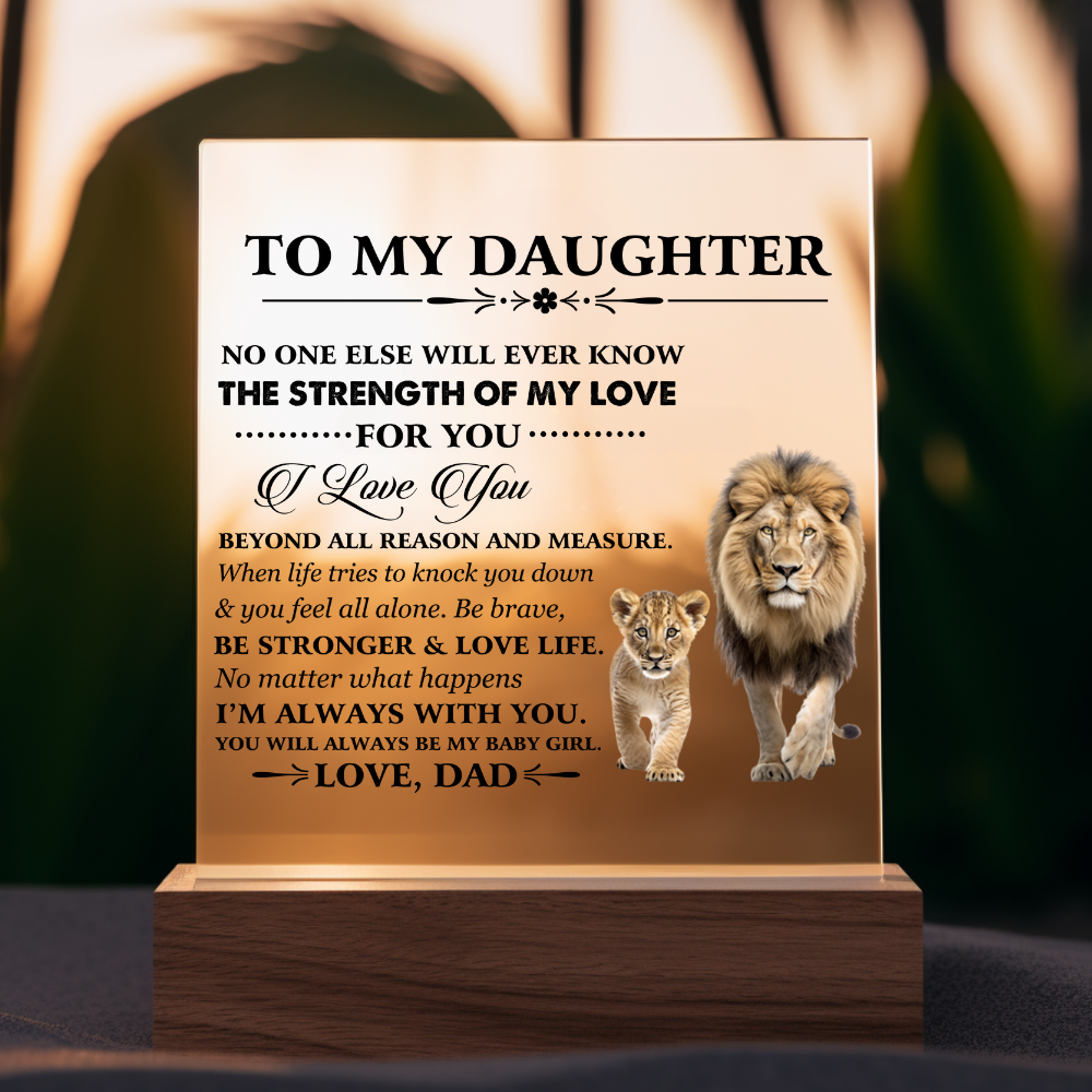 FOREVER IN MY HEART: DAUGHTER TRIBUTE ACRYLIC PLAQUE FROM DAD