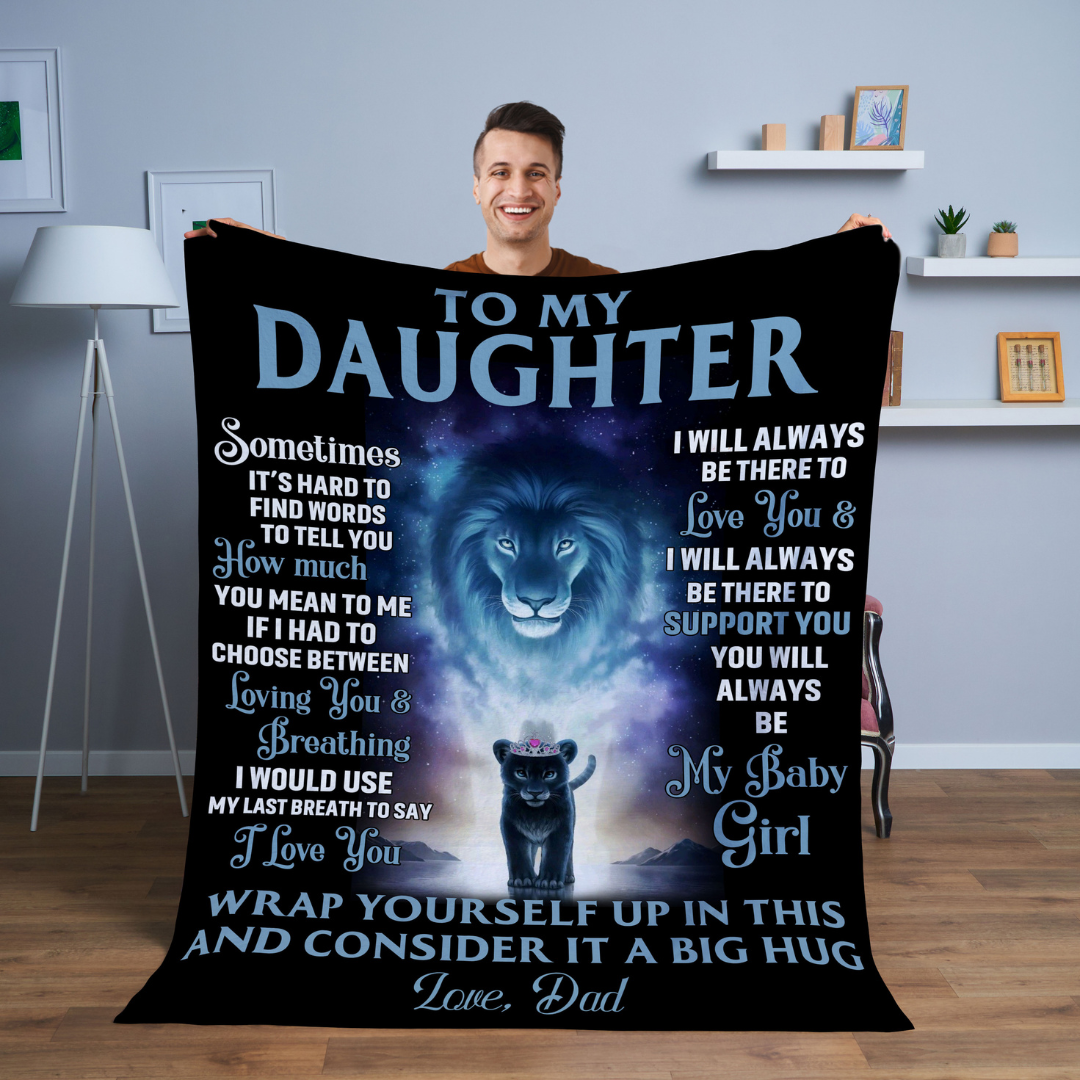 DAD'S EMBRACE: LOVE BLANKET FOR DAUGHTER