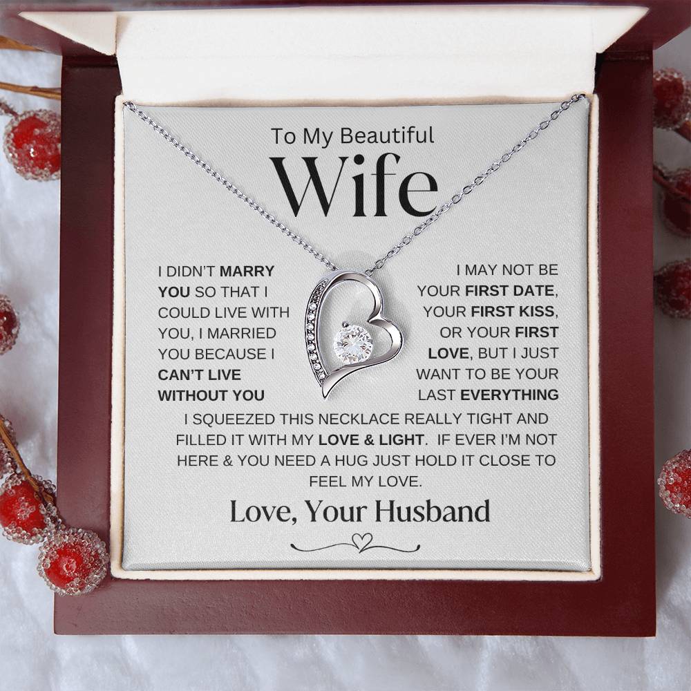 Can't Live Without You | Forever Love Necklace | Wife Gift