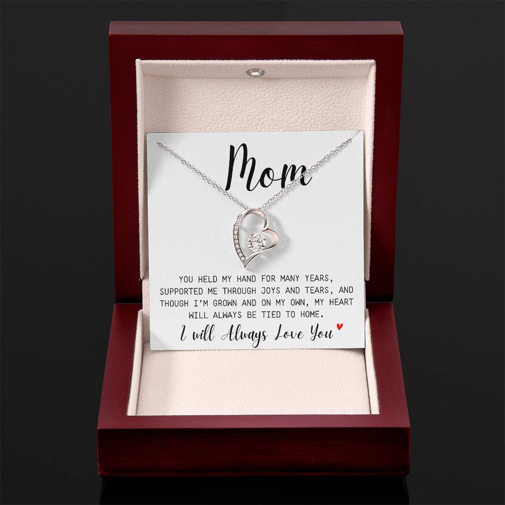 Mom You've Held My Hand For Many Years | Supported Me | Forever Love Necklace