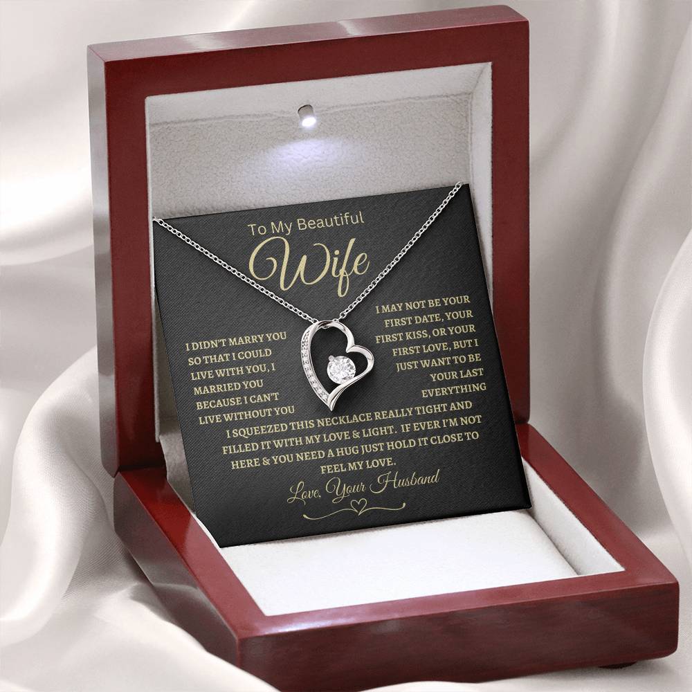 Feel My Love | To My Beautiful Wife | Forever Love Necklace
