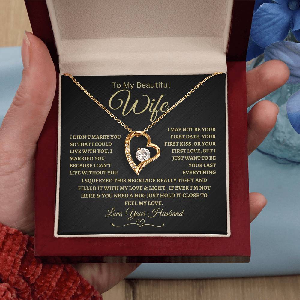 Feel My Love | To My Beautiful Wife | Forever Love Necklace