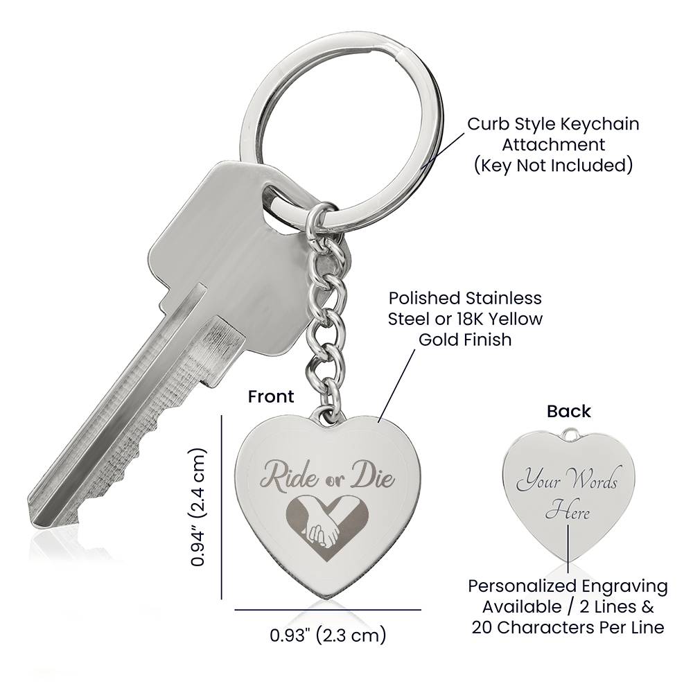 RIDE OR DIE KEY CHAIN