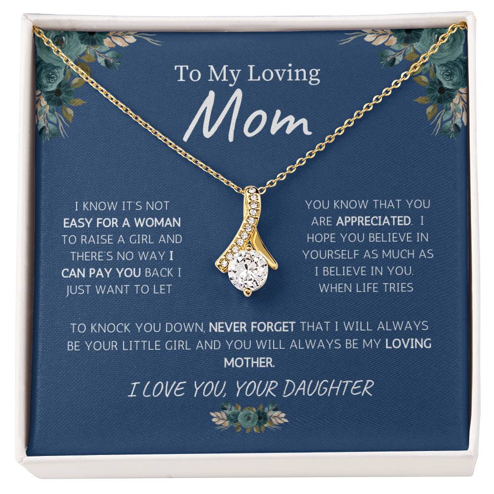 TO MOM LOVE DAUGHTER ALLURING BEAUTY NECKLACE
