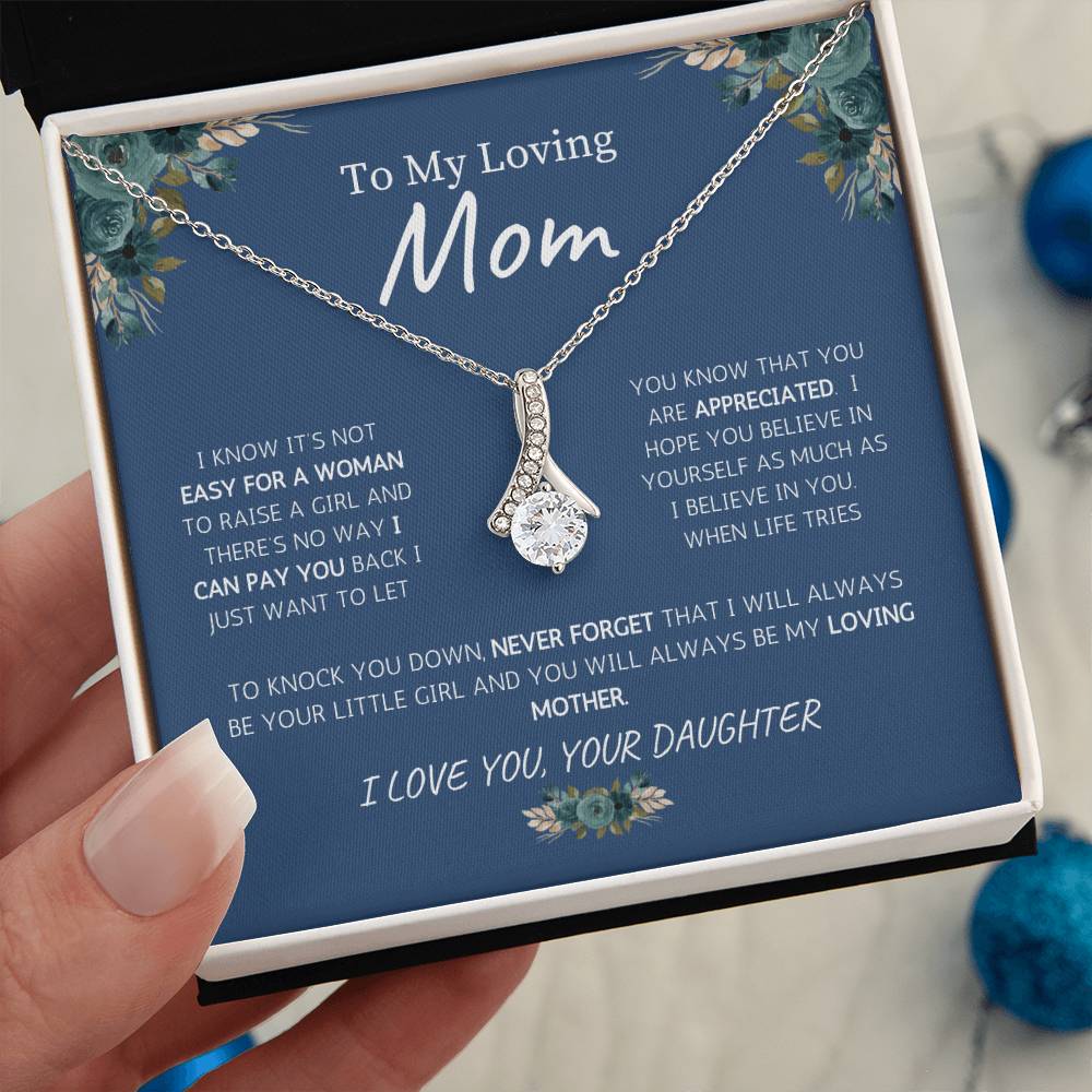 TO MOM LOVE DAUGHTER ALLURING BEAUTY NECKLACE