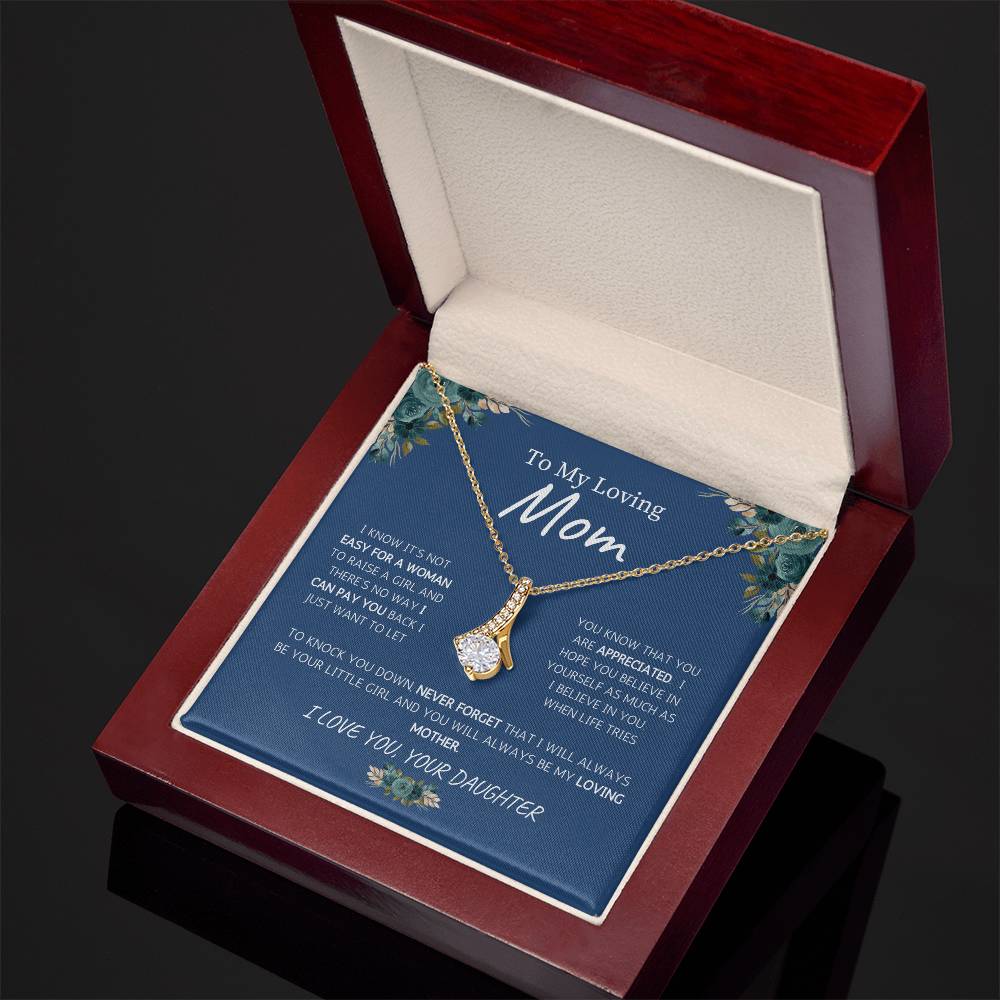 TO MOM LOVE DAUGHTER ALLURING BEAUTY NECKLACE