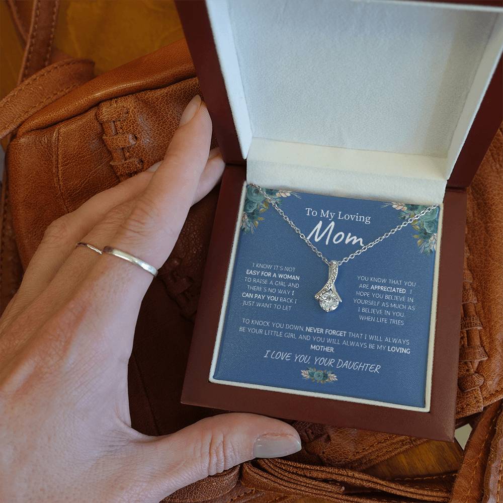 TO MOM LOVE DAUGHTER ALLURING BEAUTY NECKLACE