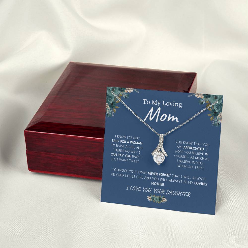 TO MOM LOVE DAUGHTER ALLURING BEAUTY NECKLACE