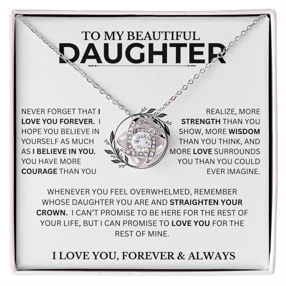 Gift For Daughter, "Never Forget That I Love You"