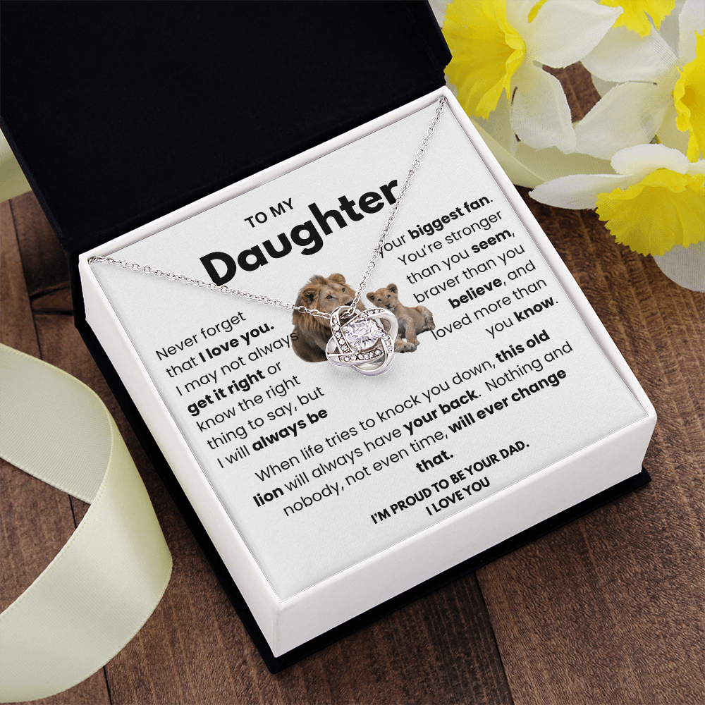 This Old Lion Has Your Back – Father to Daughter Necklace