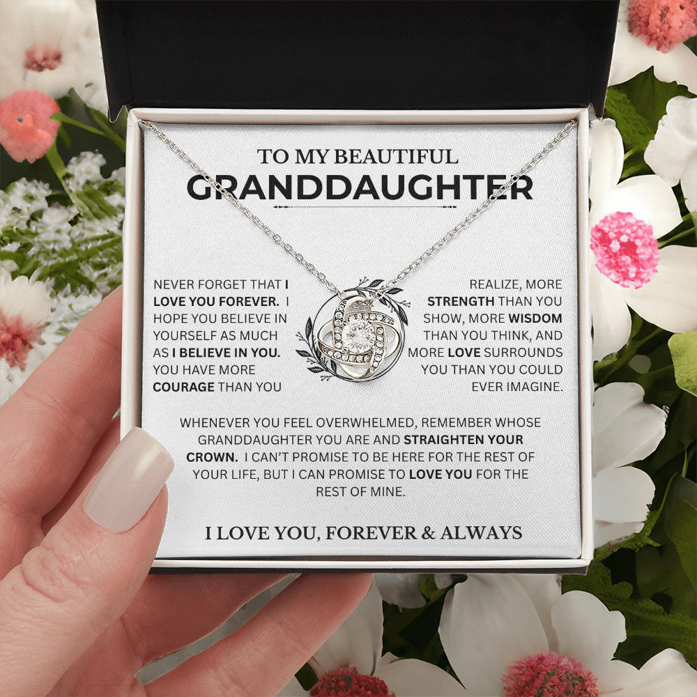 Gift For Granddaughter, "Never Forget That I Love You"