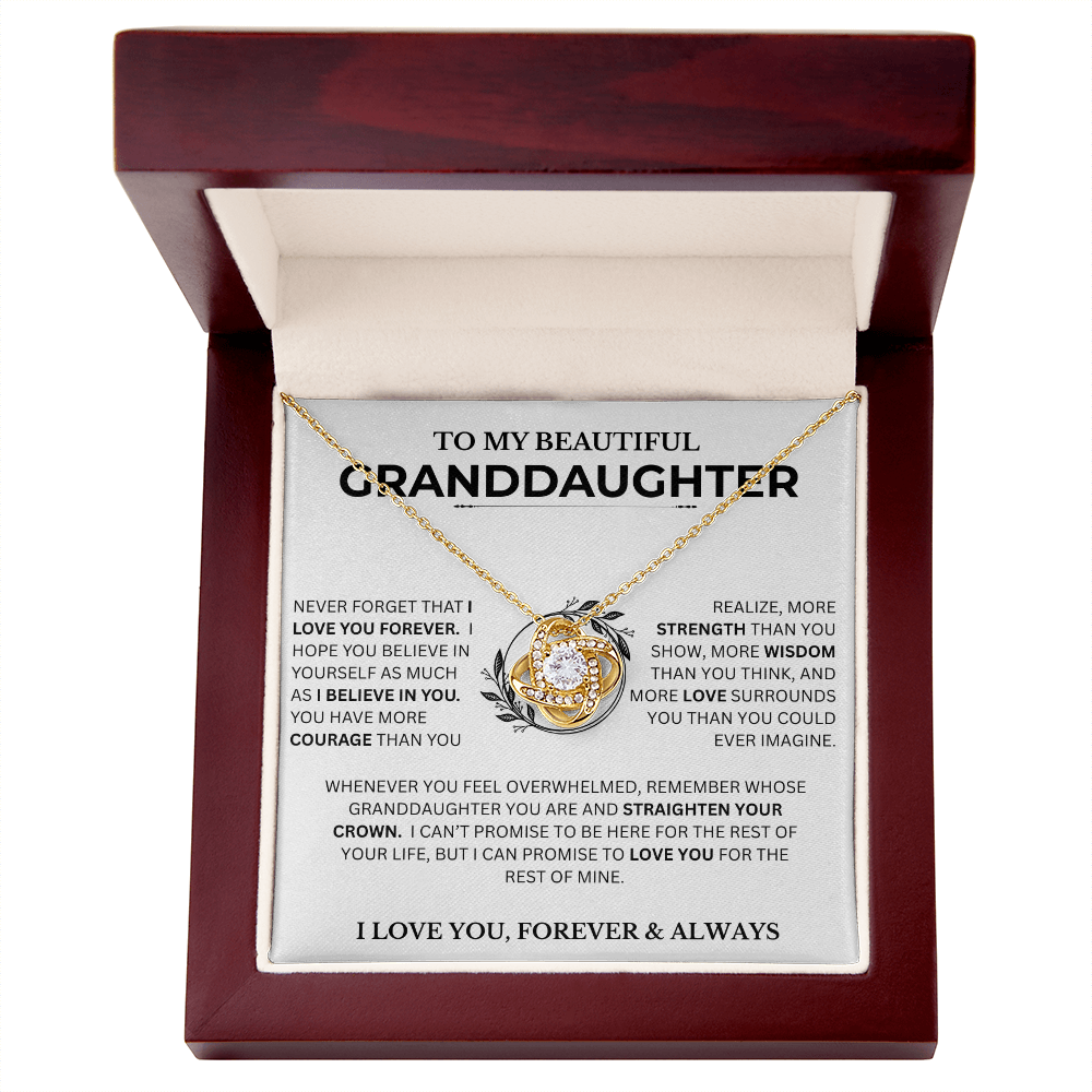 Gift For Granddaughter, "Never Forget That I Love You"