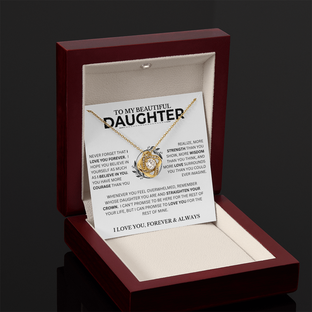 Gift For Daughter, "Never Forget That I Love You"