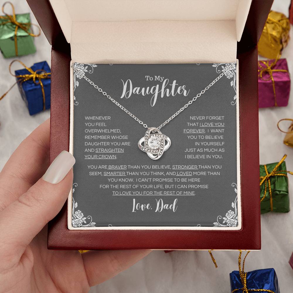 TO MY DAUGHTER, FOREVER LOVED NECKLACE FROM DAD