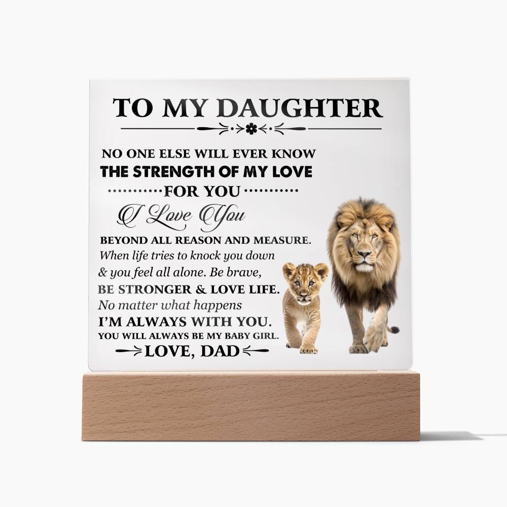 FOREVER IN MY HEART: DAUGHTER TRIBUTE ACRYLIC PLAQUE FROM DAD