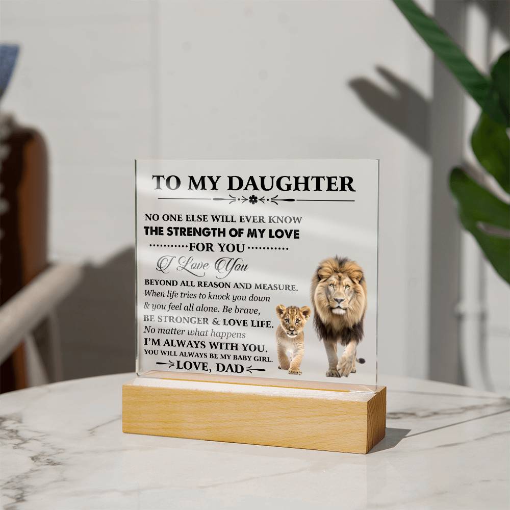 FOREVER IN MY HEART: DAUGHTER TRIBUTE ACRYLIC PLAQUE FROM DAD
