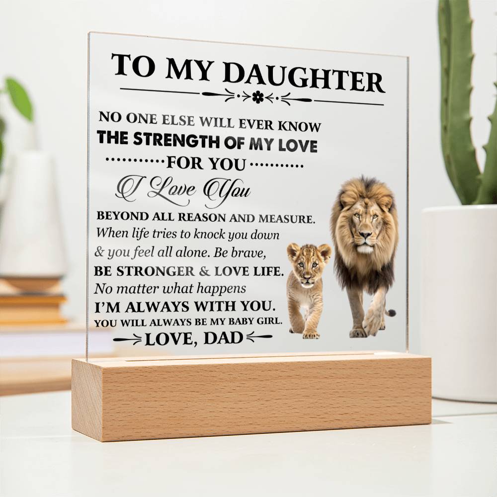 FOREVER IN MY HEART: DAUGHTER TRIBUTE ACRYLIC PLAQUE FROM DAD