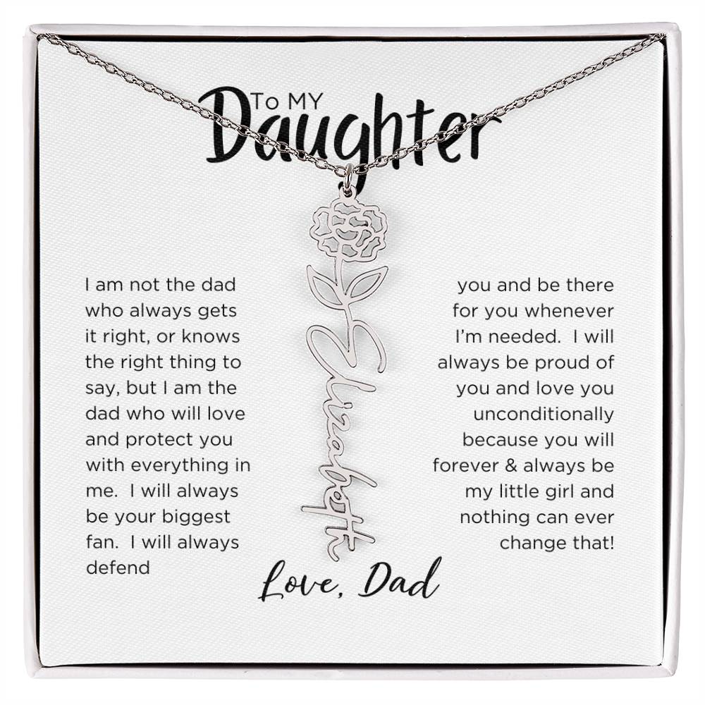 DAUGHTER'S BLOOM: BIRTH FLOWER NECKLACE FROM DAD