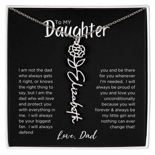 DAUGHTER'S BLOOM: BIRTH FLOWER NECKLACE FROM DAD
