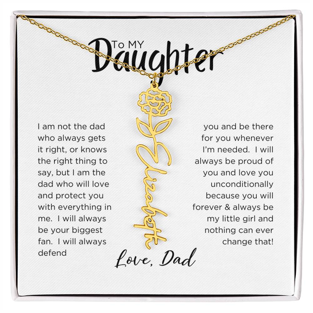 DAUGHTER'S BLOOM: BIRTH FLOWER NECKLACE FROM DAD