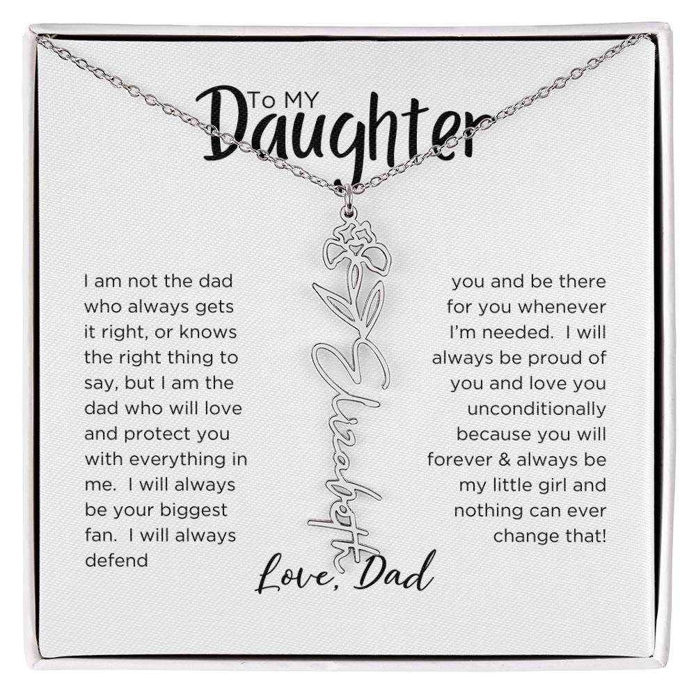 DAUGHTER'S BLOOM: BIRTH FLOWER NECKLACE FROM DAD