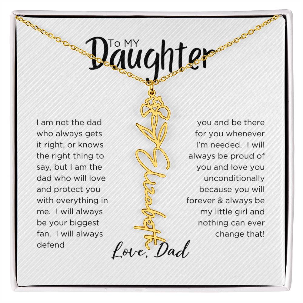 DAUGHTER'S BLOOM: BIRTH FLOWER NECKLACE FROM DAD