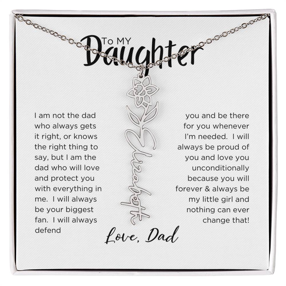 DAUGHTER'S BLOOM: BIRTH FLOWER NECKLACE FROM DAD