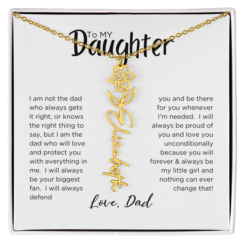 DAUGHTER'S BLOOM: BIRTH FLOWER NECKLACE FROM DAD