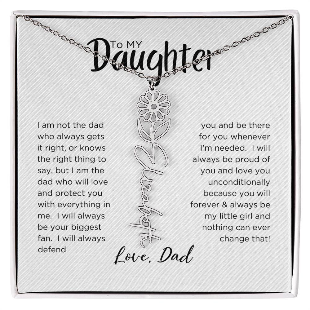 DAUGHTER'S BLOOM: BIRTH FLOWER NECKLACE FROM DAD