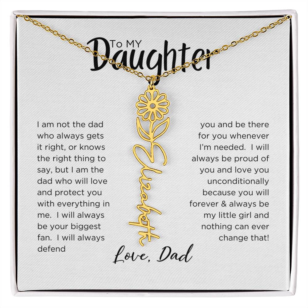 DAUGHTER'S BLOOM: BIRTH FLOWER NECKLACE FROM DAD