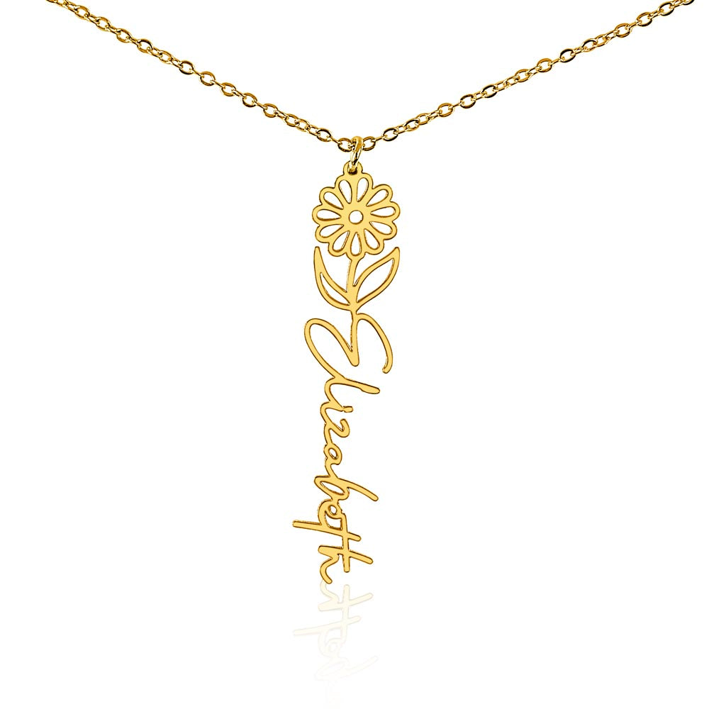 TO MY MOM BIRTH FLOWER NECKLACE