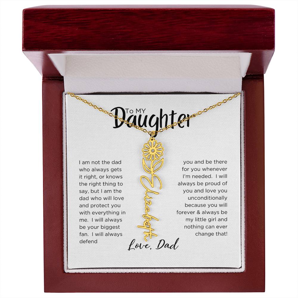 DAUGHTER'S BLOOM: BIRTH FLOWER NECKLACE FROM DAD