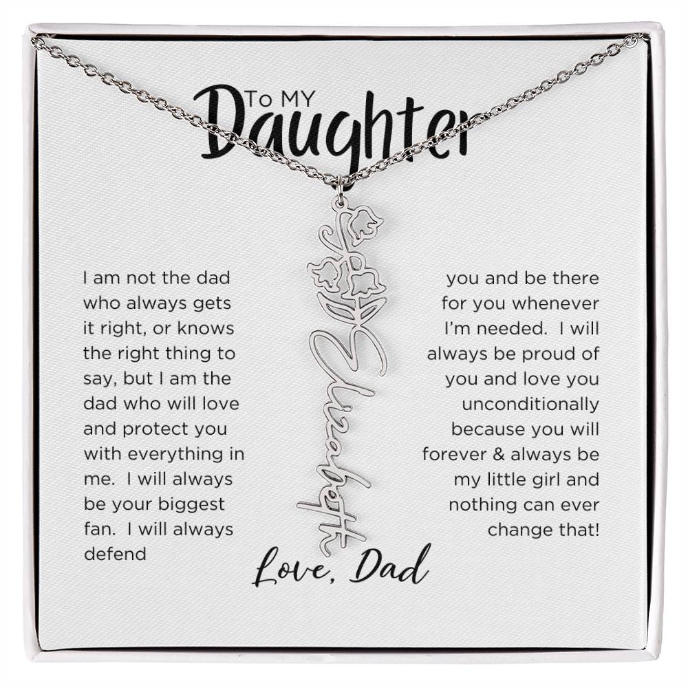 DAUGHTER'S BLOOM: BIRTH FLOWER NECKLACE FROM DAD