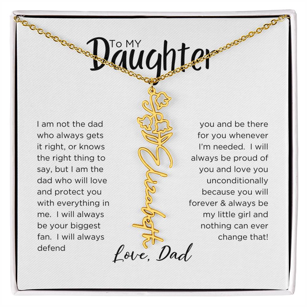 DAUGHTER'S BLOOM: BIRTH FLOWER NECKLACE FROM DAD