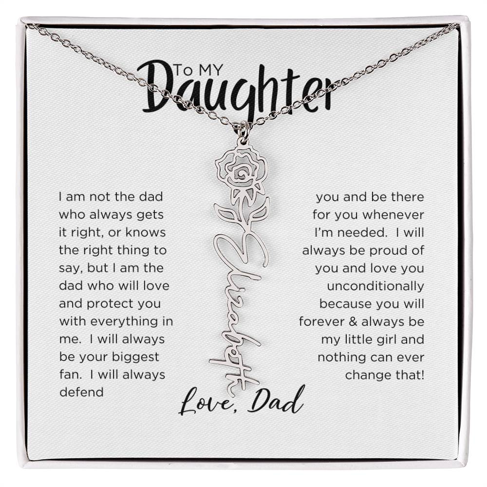 DAUGHTER'S BLOOM: BIRTH FLOWER NECKLACE FROM DAD