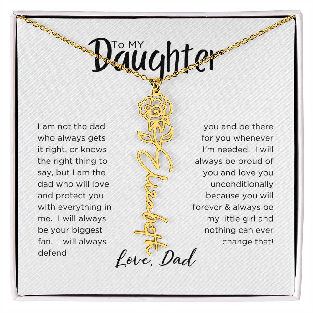 DAUGHTER'S BLOOM: BIRTH FLOWER NECKLACE FROM DAD