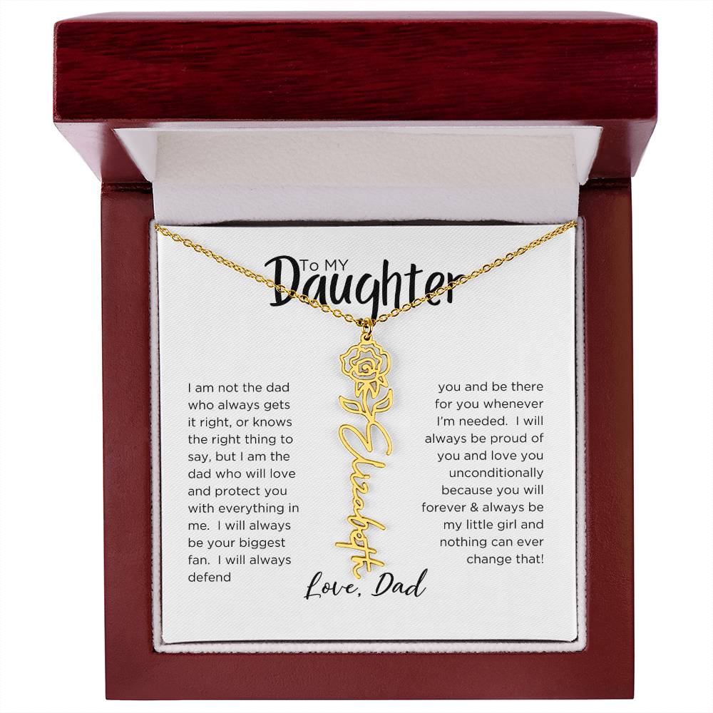 DAUGHTER'S BLOOM: BIRTH FLOWER NECKLACE FROM DAD