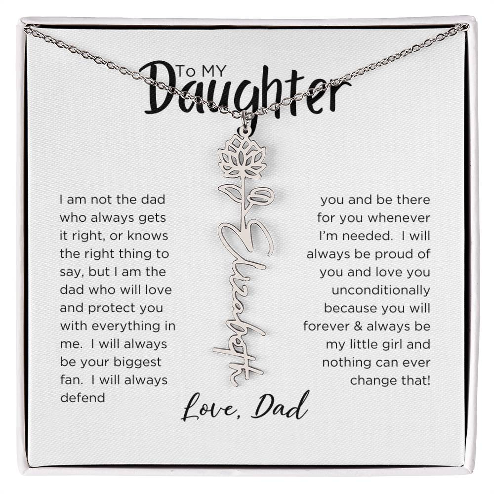 DAUGHTER'S BLOOM: BIRTH FLOWER NECKLACE FROM DAD