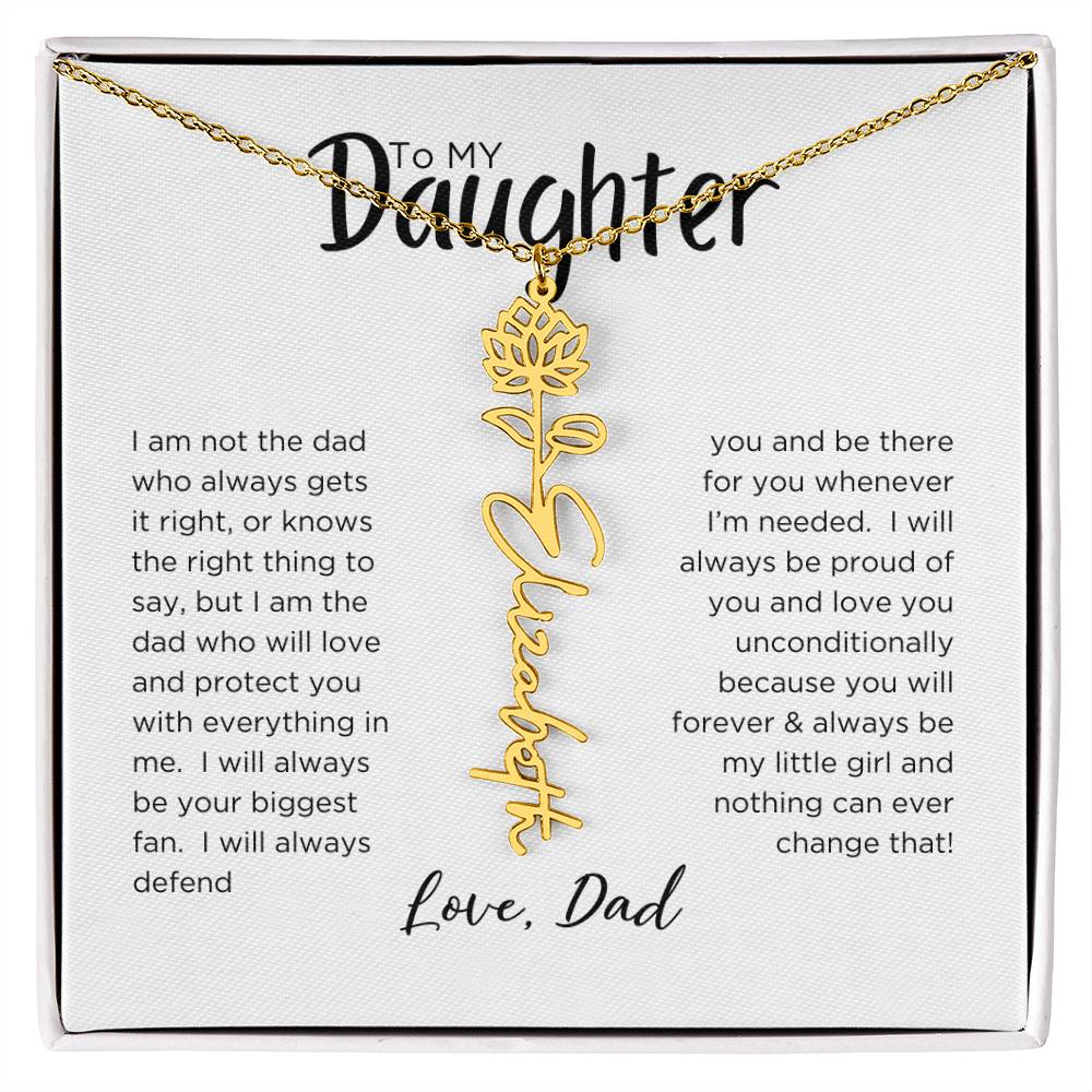 DAUGHTER'S BLOOM: BIRTH FLOWER NECKLACE FROM DAD