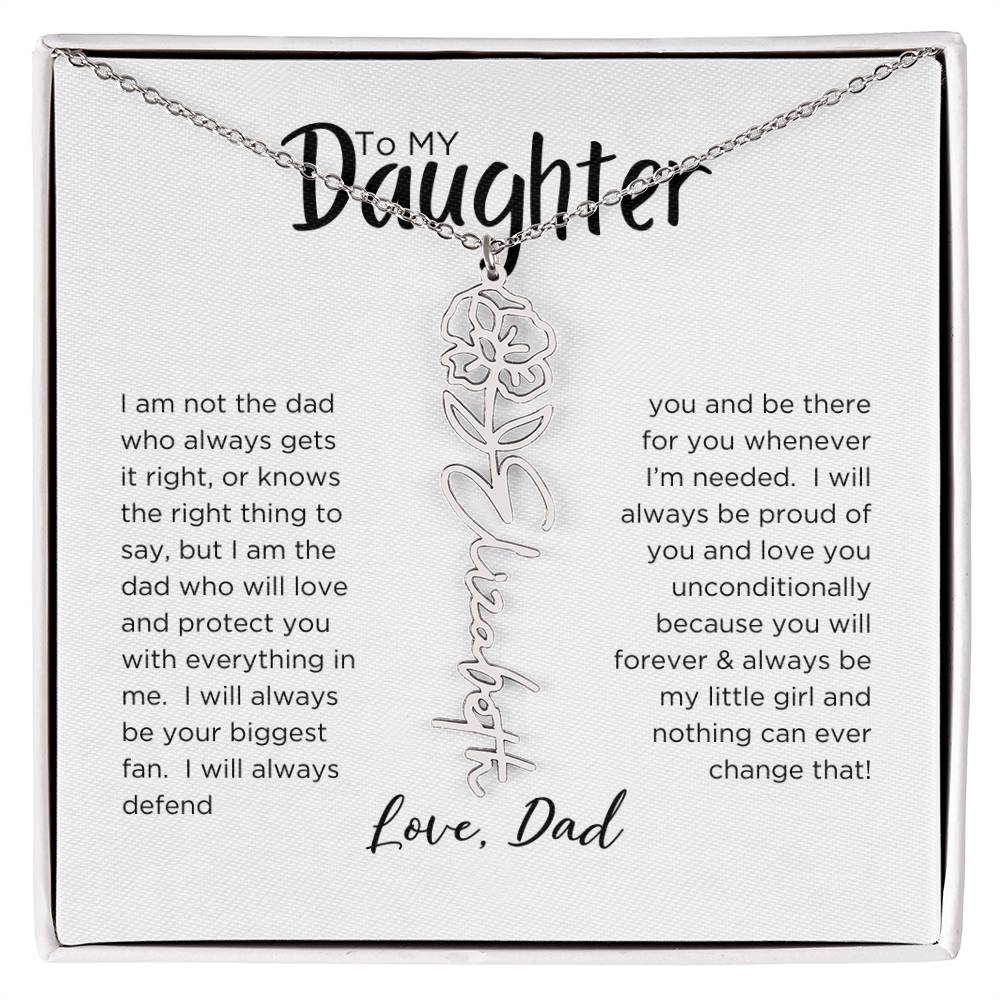 DAUGHTER'S BLOOM: BIRTH FLOWER NECKLACE FROM DAD