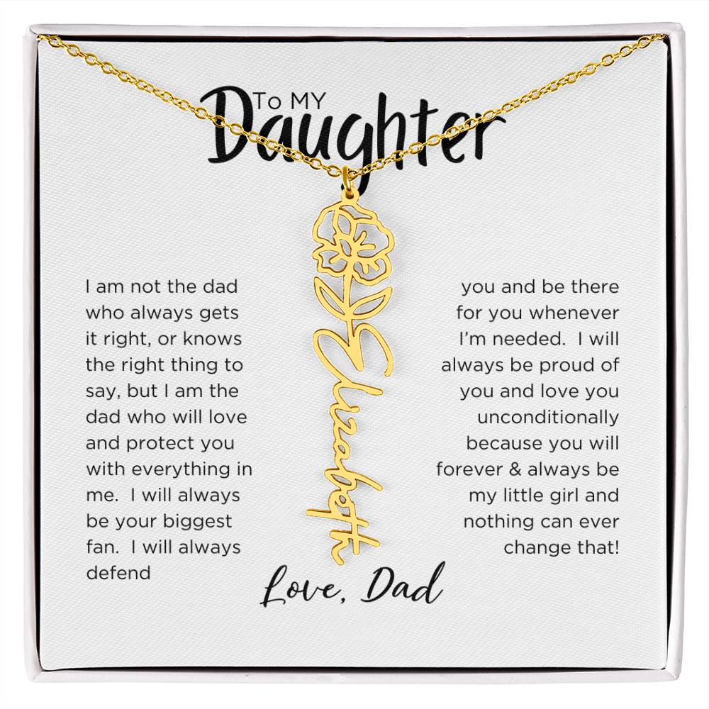 DAUGHTER'S BLOOM: BIRTH FLOWER NECKLACE FROM DAD