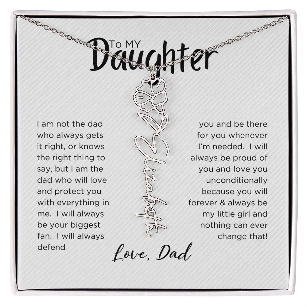 DAUGHTER'S BLOOM: BIRTH FLOWER NECKLACE FROM DAD