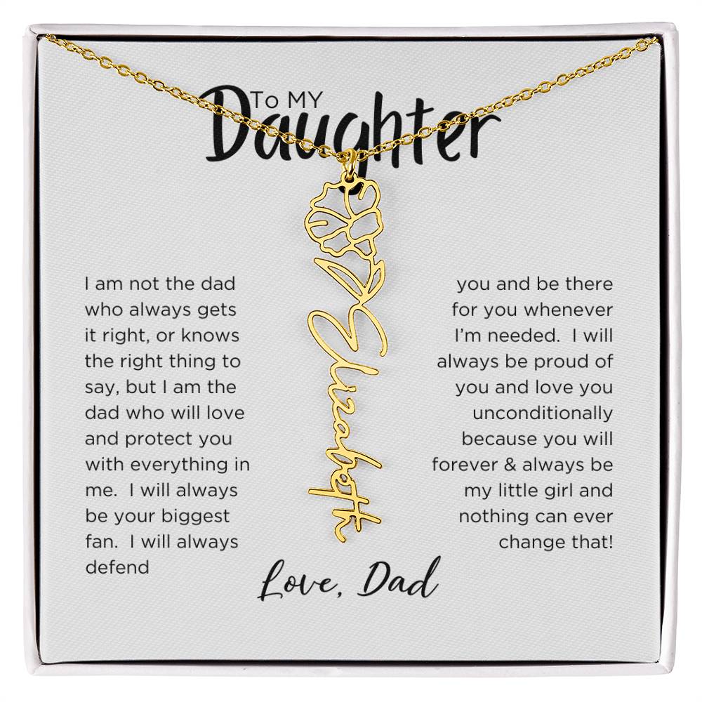 DAUGHTER'S BLOOM: BIRTH FLOWER NECKLACE FROM DAD