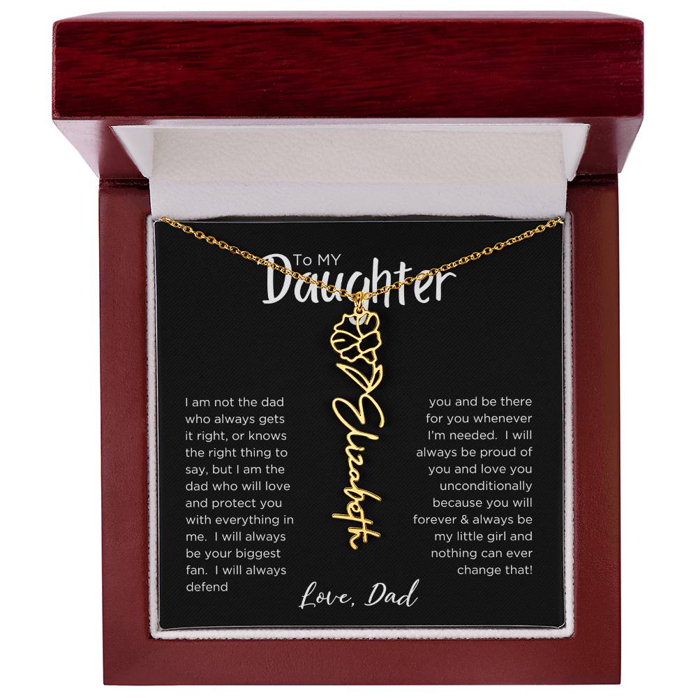 DAUGHTER'S BLOOM: BIRTH FLOWER NECKLACE FROM DAD