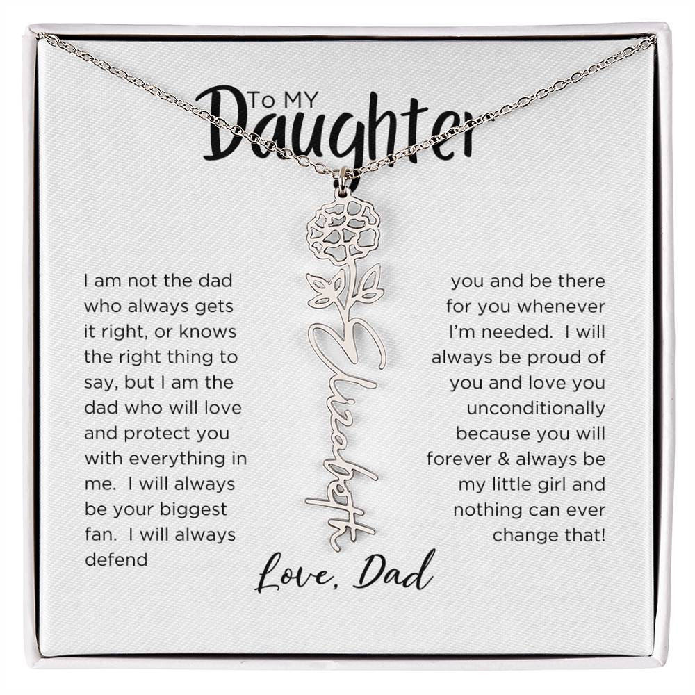 DAUGHTER'S BLOOM: BIRTH FLOWER NECKLACE FROM DAD