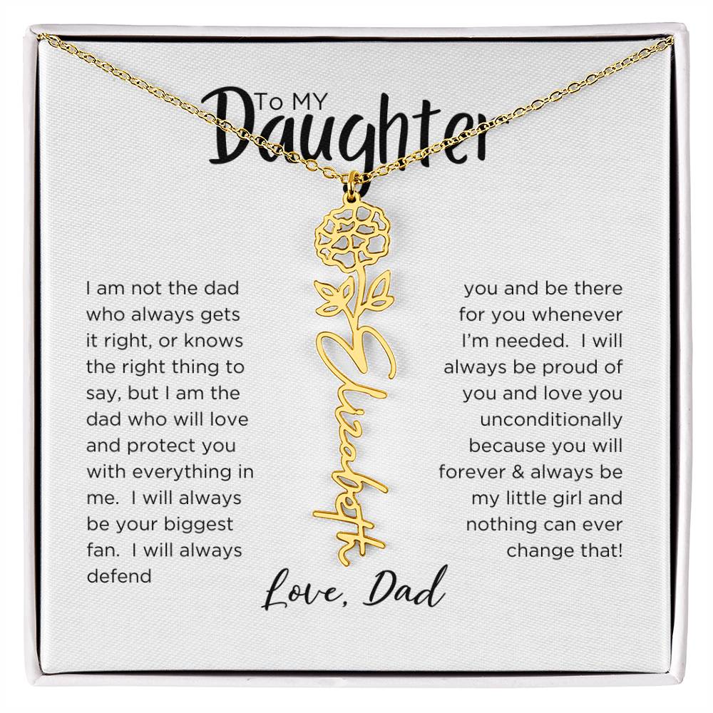 DAUGHTER'S BLOOM: BIRTH FLOWER NECKLACE FROM DAD